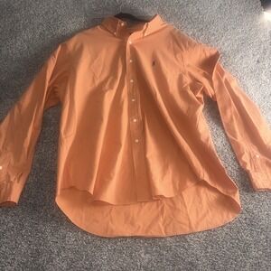 Ralph Lauren Classic Fit Button Down Shirt Orange Blue XXL